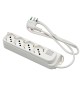 MULTIPRESA CON INTERRUTTORE 4 uscite / spina 2P+T 16A - nera
