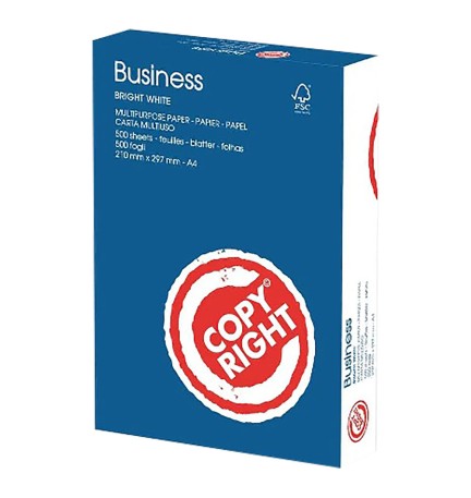 CARTA UFFICIO 'COPY RIGHT BUSINESS' A4 - 21 x 29,7 cm