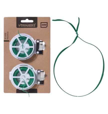 PIATTINA FILO PLASTICATO 2 bobine da mt. 20 - con taglierina