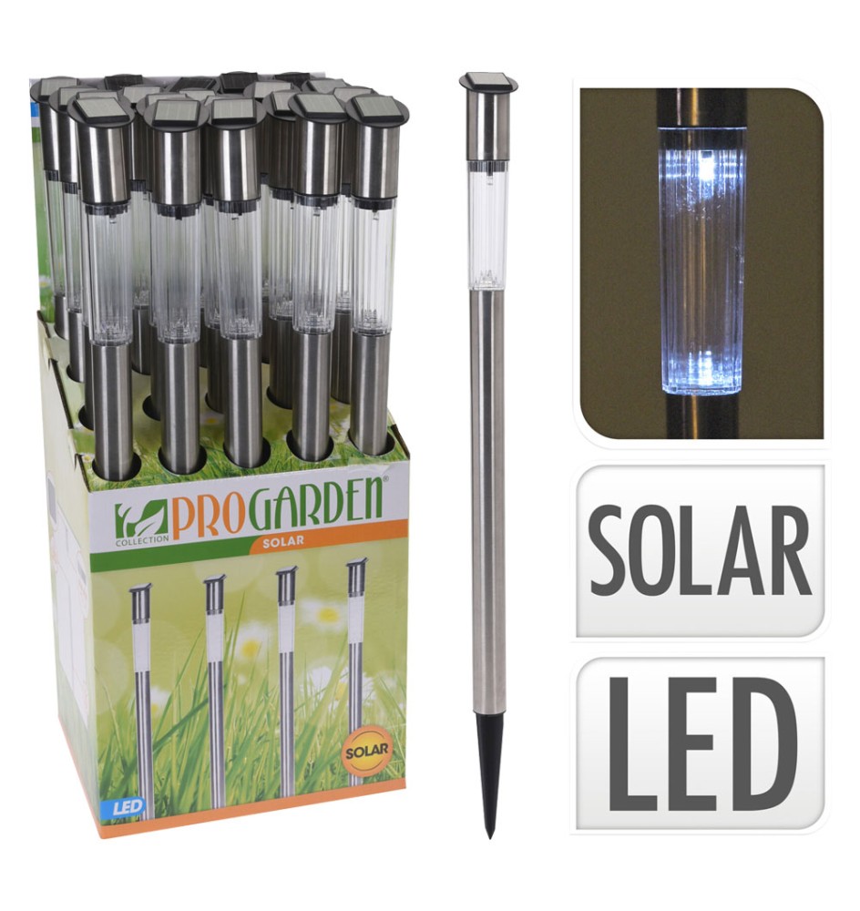 LAMPADA A ENERGIA SOLARE 'INOX' Ø cm 3 x h.70