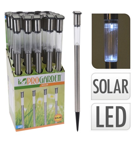 LAMPADA A ENERGIA SOLARE 'INOX' Ø cm 3 x h.70