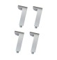 4 PZ PIEDINI REGOLABILI ANODIZZATI PER LEGNO -