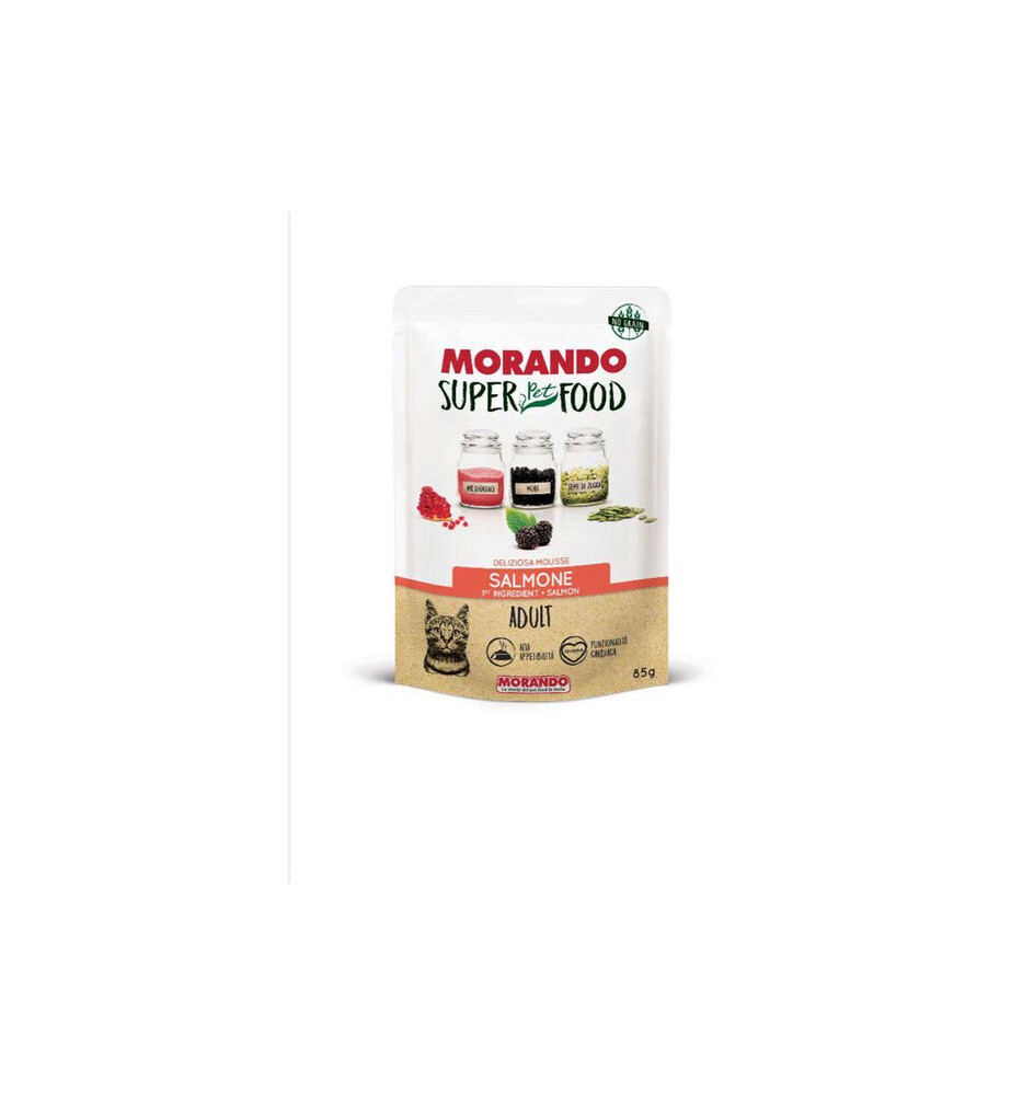 CIBO GATTO MORANDO SUPERFOOD 85 G MOUSSE SALM