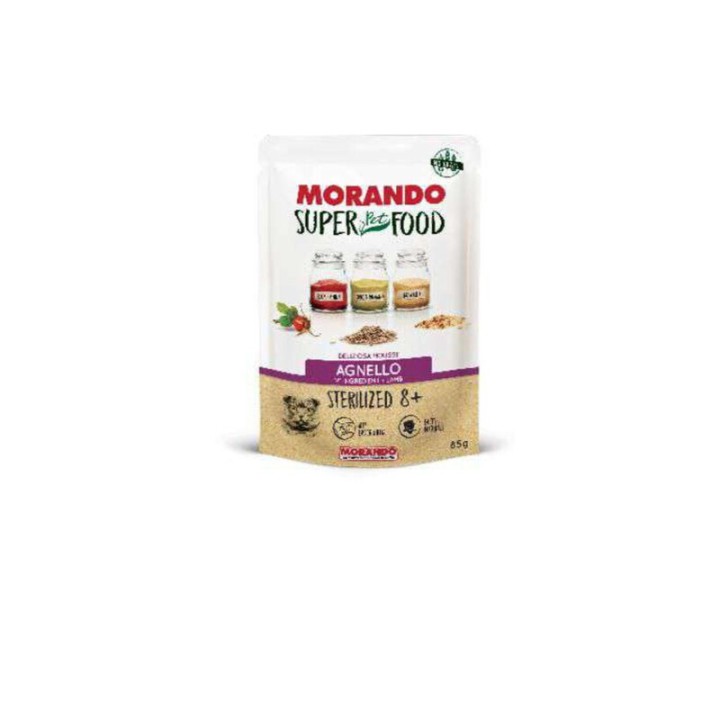 CIBO GATTO MORANDO SUPERFOOD 85 G 8+STERIL AGNEL