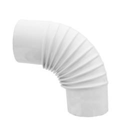 GOMITO P/STUFA 90 D 10 CM BIANCO