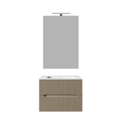MOBILE BAGNO SOSPESO LINEA STICK CANNETTATO DA 60 CM Rovere Chiaro