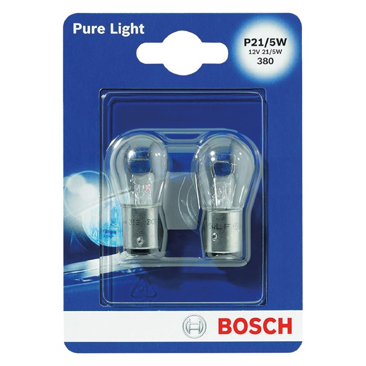 LAMPADINA PER FARO POSTERIORE P21W - 12 V - 21 W - 2 pezzi