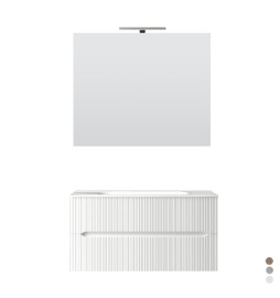MOBILE BAGNO SOSPESO LINEA STICK CANNETTATO DA 90 CM Verde Bosco