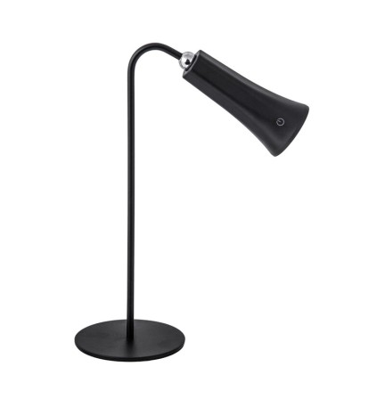 LAMPADA LED RICARICABILE DA TAVOLO ALICE NERO