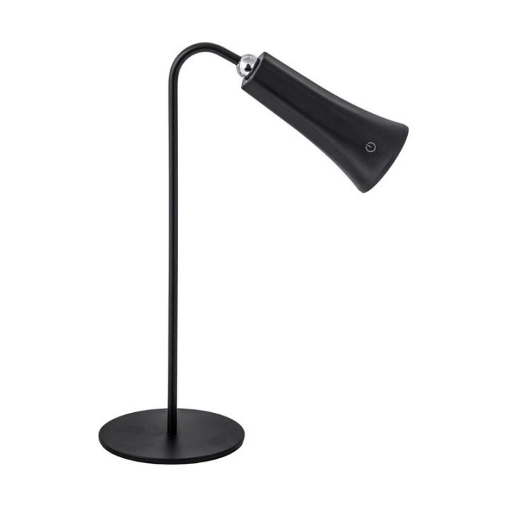 LAMPADA LED RICARICABILE DA TAVOLO ALICE NERO