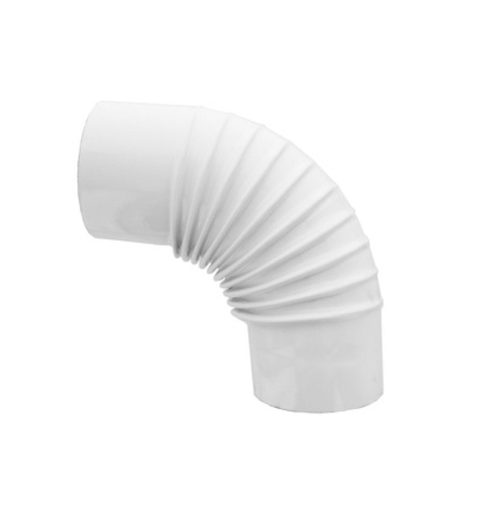 GOMITO P/STUFA 90 D 15 CM BIANCO