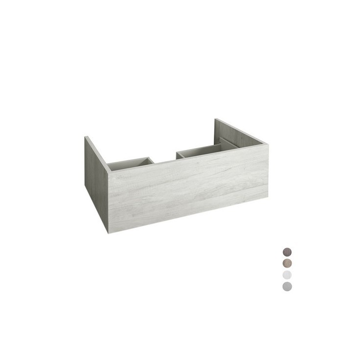 BASE 1 CASSETTO CON VANO SIFONE MOD. UNIKA cm 80x45,5xH.25 Olmo Cemento