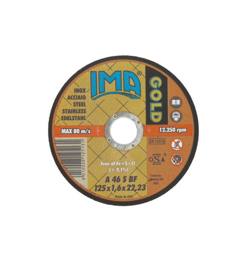 IMA DISCO P/INOX GOLD PIANO D 125X1,6 MM