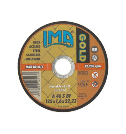 IMA DISCO P/INOX GOLD PIANO D 125X1,6 MM