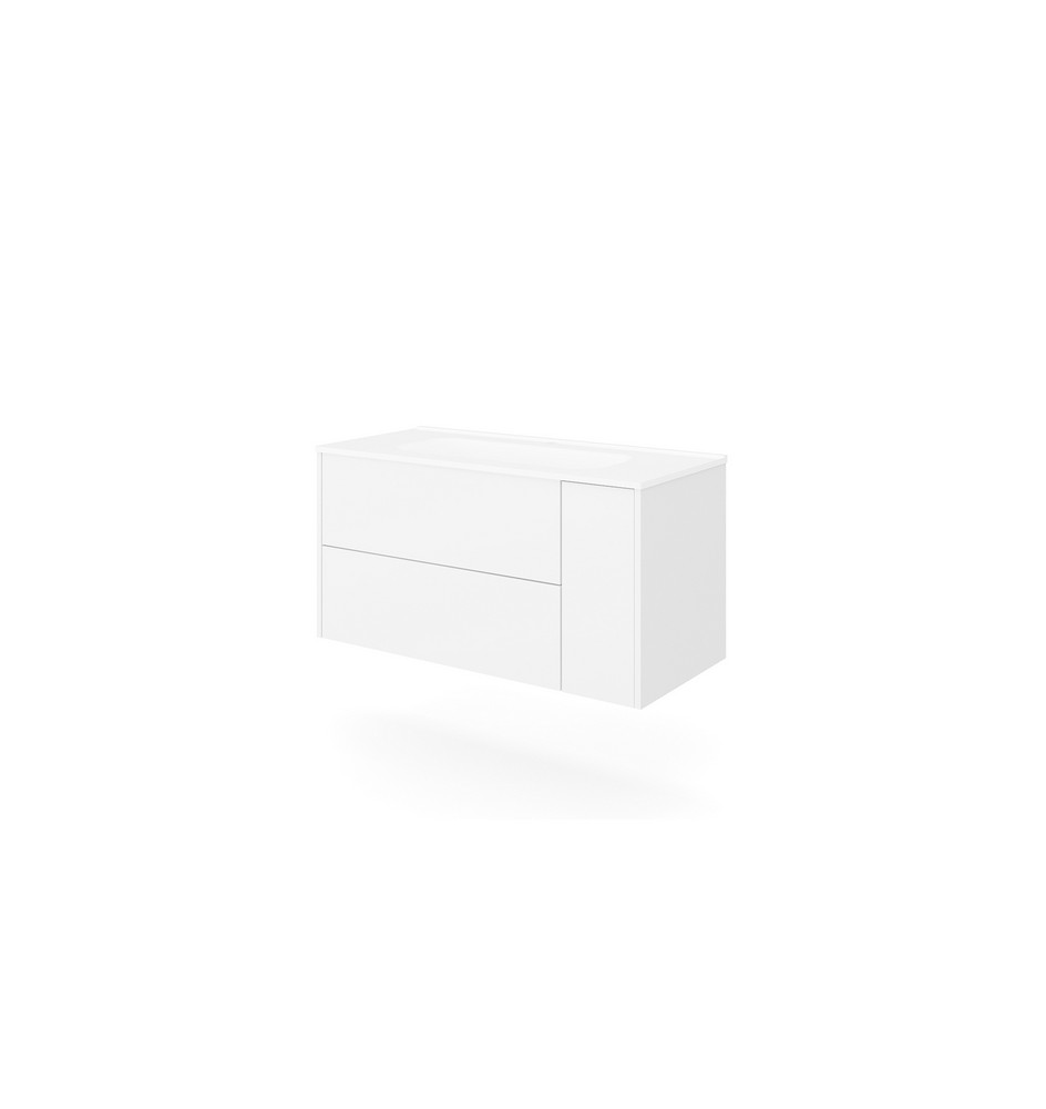 BASE SOSPESA MOBILE BAGNO CON LAVABO MOD. TRIO cm 81x46 Rovere oro