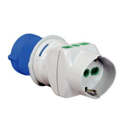 FME 73.090 ADATTATORE CEE 2P+T-2 SCHUKO/BIP 220V IP44