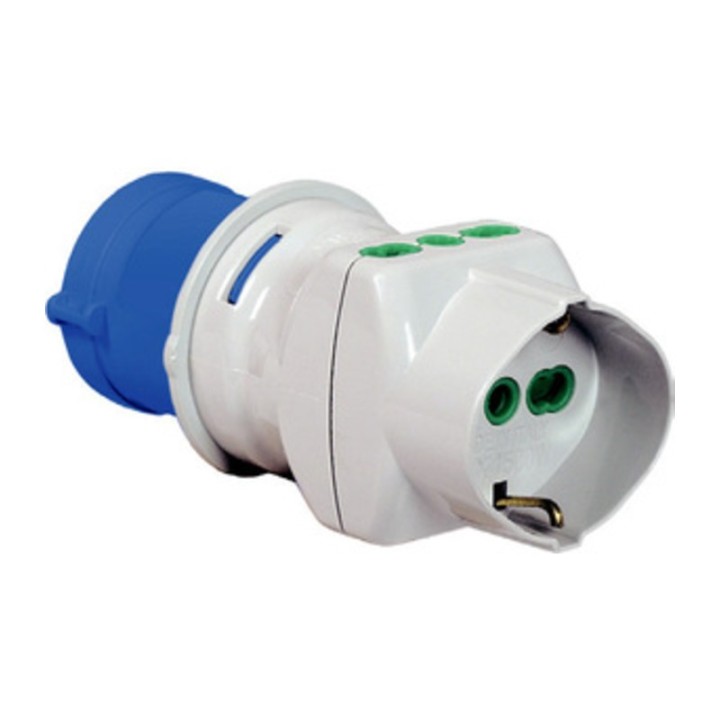 FME 73.090 ADATTATORE CEE 2P+T-2 SCHUKO/BIP 220V IP44