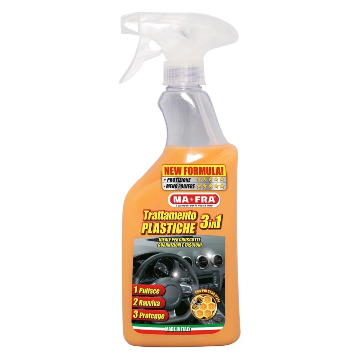 PULISCI CRUSCOTTI 'TRATTAMENTO PLASTICHE 3 IN 1' ml 500