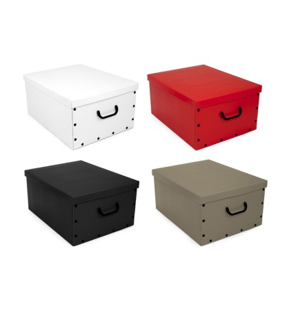 SCATOLA IN CARTONE 50X39XH24,5CM TINTA UNITA ASS