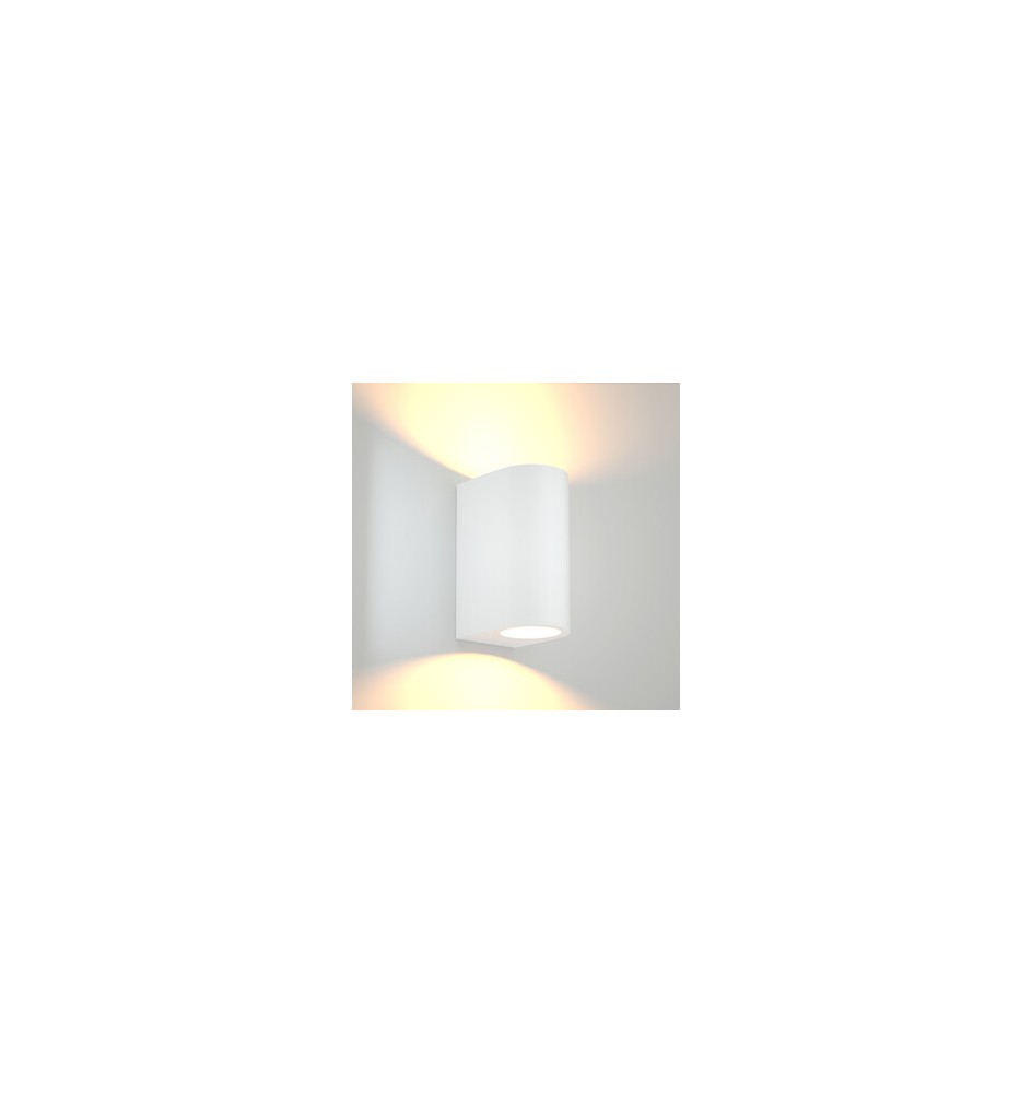 APPLIQUE DRAPION 15X9,5X7CM BIANCO GU10 2X5W