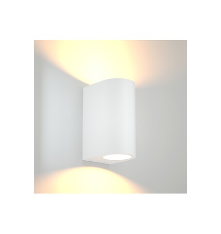 APPLIQUE DRAPION 15X9,5X7CM BIANCO GU10 2X5W