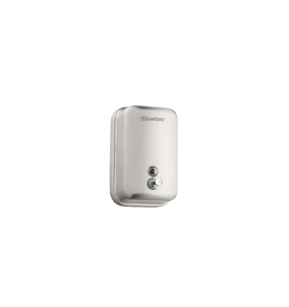 DISPENSER DI SAPONE LIQUIDO A PARETE IN ACCIAIO Lt 0,5 - H. 149 mm