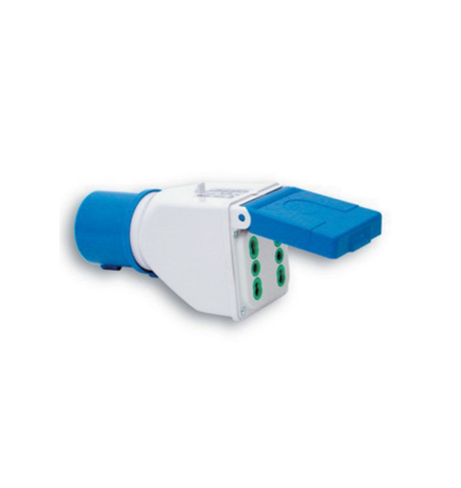 FME 73.101 ADATTATORE CEE 16A 2P+T - 2 BIP 220V IP44