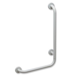 CORRIMANO ANGOLARE CON MONTANTE A DESTRA cm. 35 x 65 dx Bianco