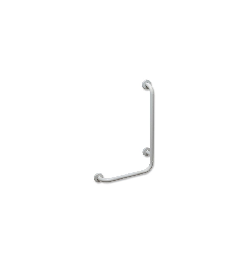CORRIMANO ANGOLARE CON MONTANTE A DESTRA cm. 35 x 65 dx Bianco