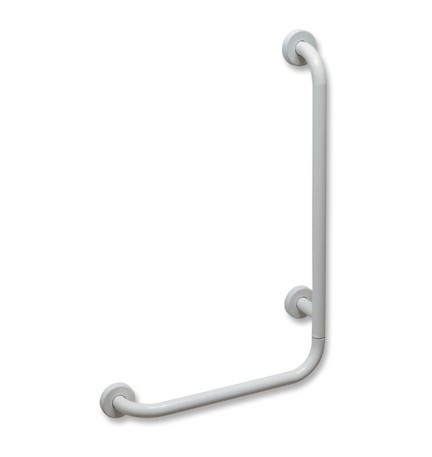 CORRIMANO ANGOLARE CON MONTANTE A DESTRA cm. 35 x 65 dx Bianco
