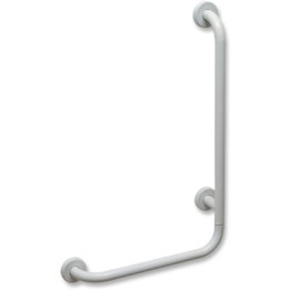 CORRIMANO ANGOLARE CON MONTANTE A DESTRA cm. 35 x 65 dx Acciaio Inox