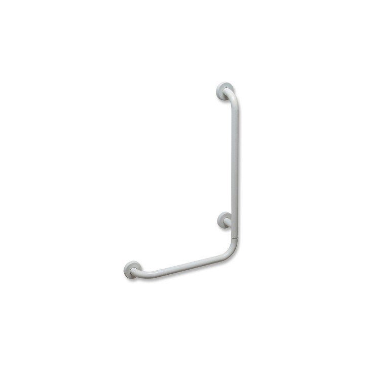 CORRIMANO ANGOLARE CON MONTANTE A DESTRA cm. 35 x 65 dx Acciaio Inox