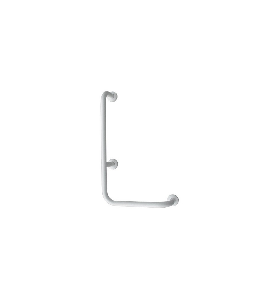 CORRIMANO ANGOLARE CON MONTANTE A SINISTRA cm. 35 x 65 sx Bianco