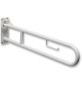 BARRA DI SOSTEGNO RIBALTABILE CON PORTACARTA IGIENICA cm. 85 Acciaio Inox