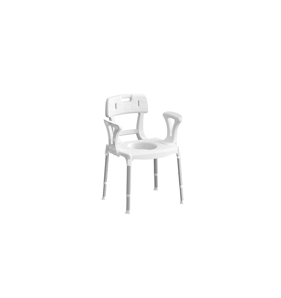 SEDIA COMODA CON BRACCIOLI E SCHIENALE Bianco