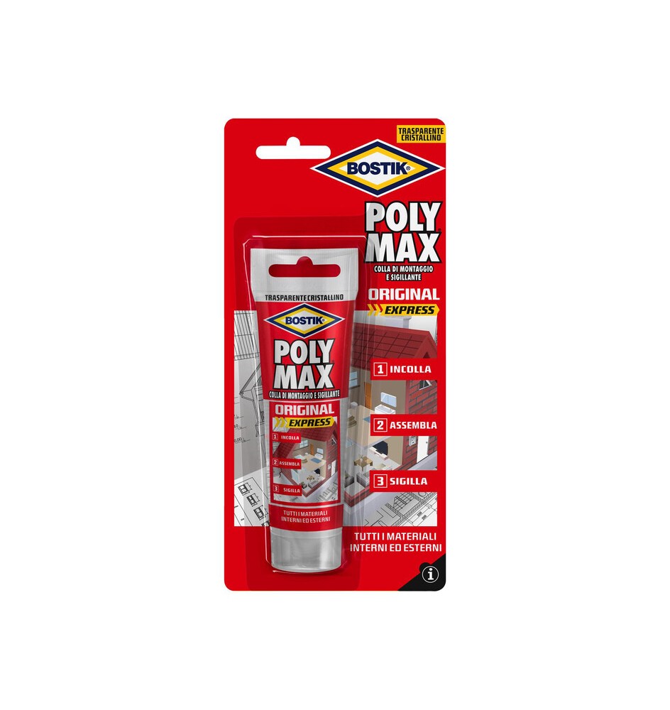 BOSTIK POLYMAX ORIGINAL 75 G CRISTAL BLISTER