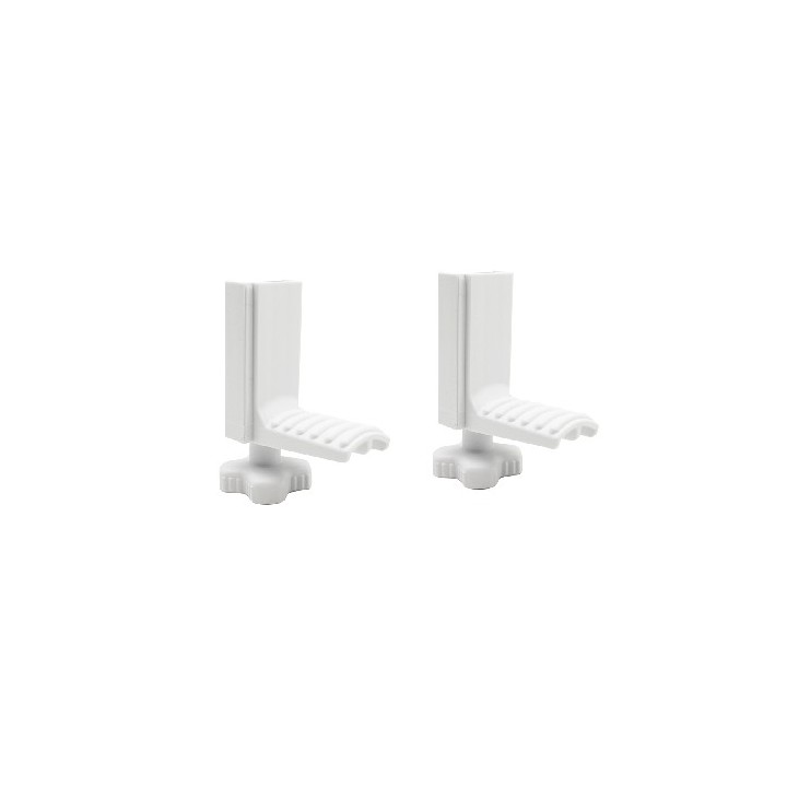 KIT 2 STAFFE E 2 VITI PER BLOCCAGGIO CIAMBELLA Bianco