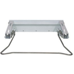 STAFFE MOBILI A GAS Bianco con supporti cromo
