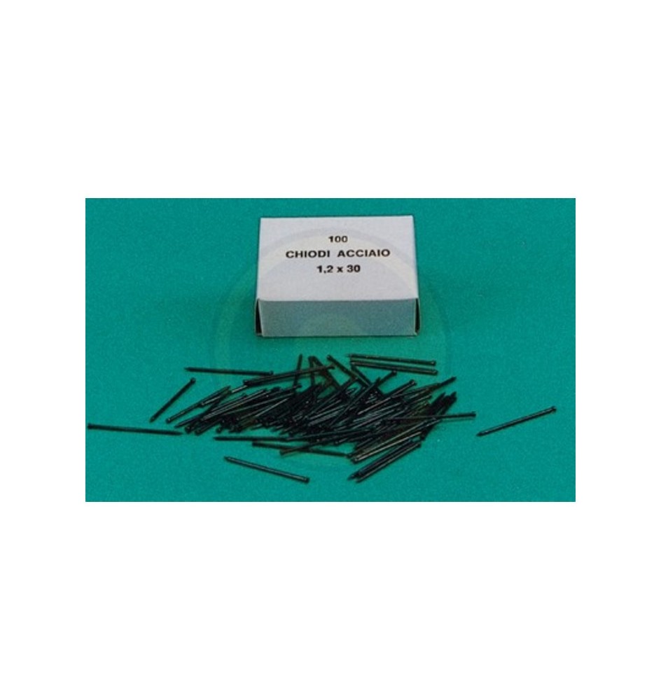 CHIODINI GRUPPINI ACCIAIO 1,2X25 MM SCATOLA 100 PZ