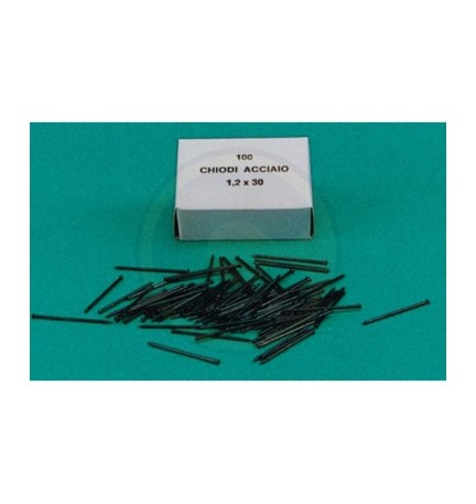 CHIODINI GRUPPINI ACCIAIO 1,2X25 MM SCATOLA 100 PZ