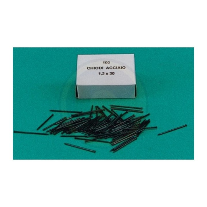 CHIODINI GRUPPINI ACCIAIO 1,2X25 MM SCATOLA 100 PZ