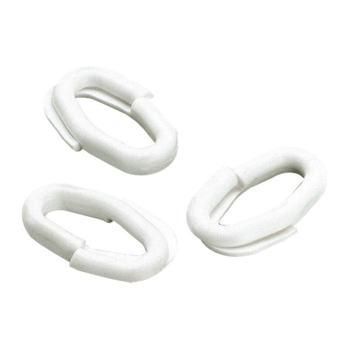 ANELLO GIUNZIONE P/CATENA PLASTICA D 6 BIANCO