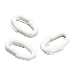 ANELLO GIUNZIONE P/CATENA PLASTICA D 8 BIANCO
