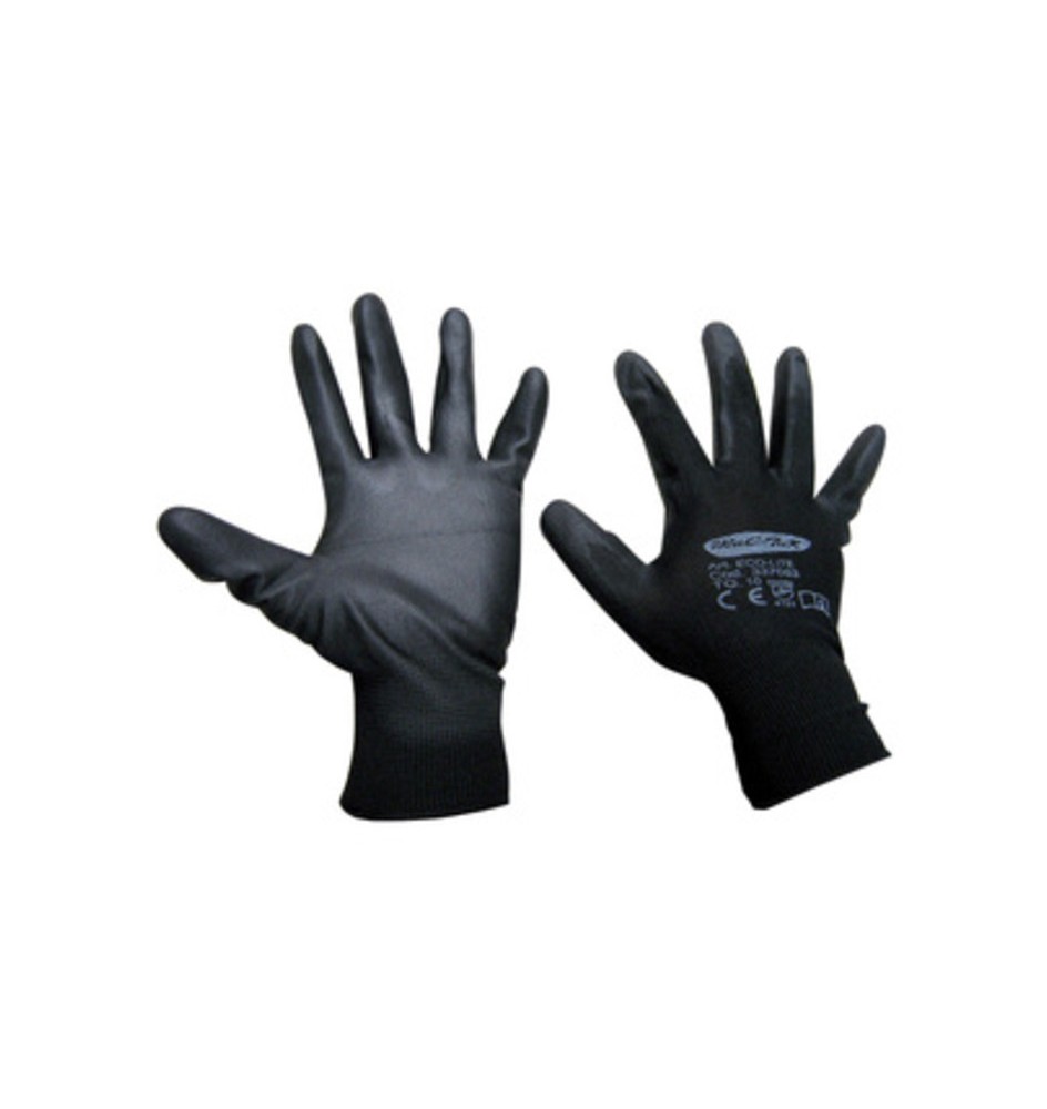 GUANTI NYLON POLIURETANO ECO-LITE NERO TG. 8