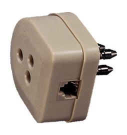 FME 22.170 SPINA TELEFONICA + PRESA PLUG 6-4C