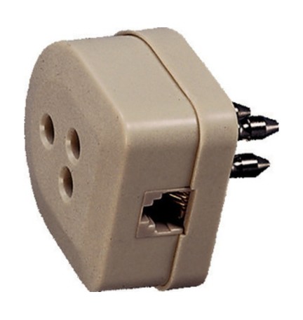 FME 22.170 SPINA TELEFONICA + PRESA PLUG 6-4C