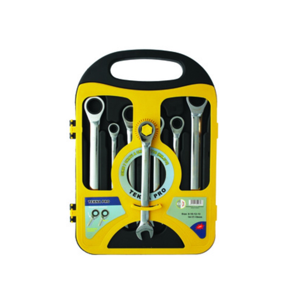 SERIE 7 CHIAVI A CRICCHETTO 8/19 MM CROMO VAN