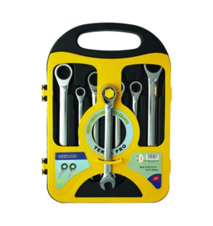 SERIE 7 CHIAVI A CRICCHETTO 8/19 MM CROMO VAN