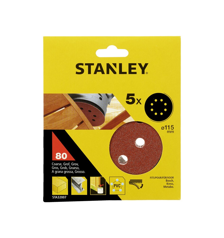 STANLEY STA32007 5 DISCHI VEL ROT ORB 115 GR 80