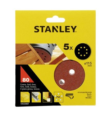 STANLEY STA32007 5 DISCHI VEL ROT ORB 115 GR 80